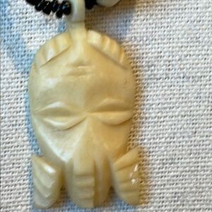 Vintage Pendant Necklace- bone?